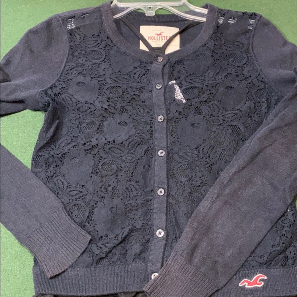 Hollister navy blue sweater